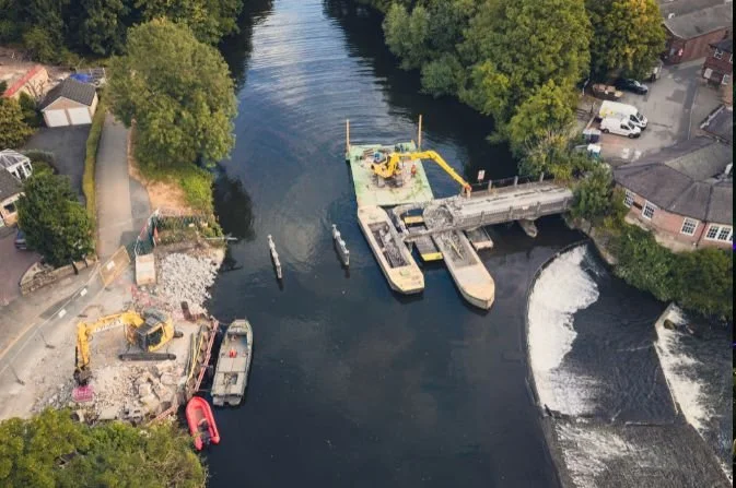 Darley Abbey Mills Bridge demolished
