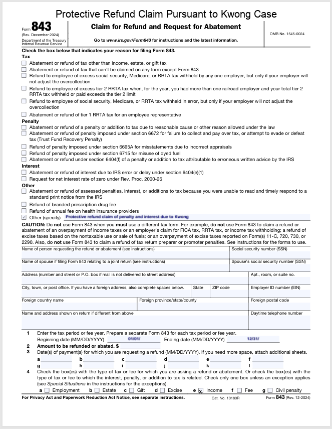 How Kwong v United States might affect you