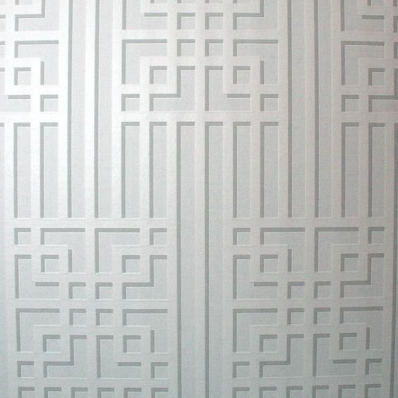 Geometric art deco wallpaper in grey