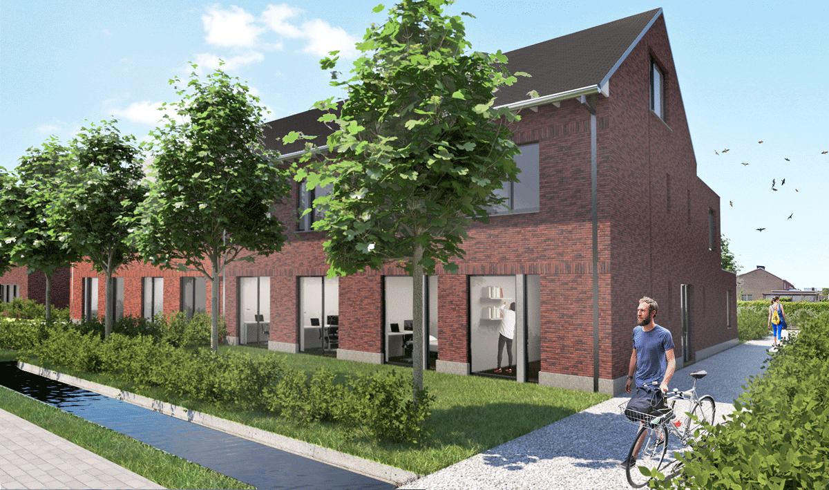 Rendering van de voorgevel