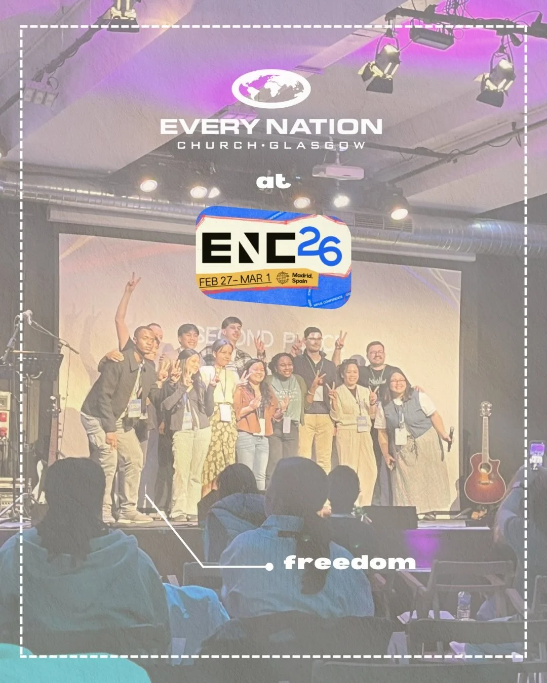 Last week, Every Nation Glasgow attended the ENC Europe Student Conference in Madrid! It was a time of fellowship and commissioning and we can&rsquo;t wait to be back again next year 🔥