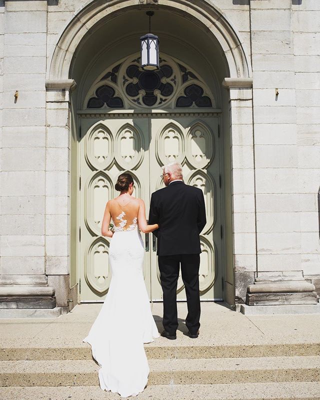 Jodi &amp; dad entering the Cathedrale #junebug #ottawaphotographer #phtobugcommunity #greenweddingshoes #weddingceremony#gettingmarried#engaged#ottawaweddingphotographer