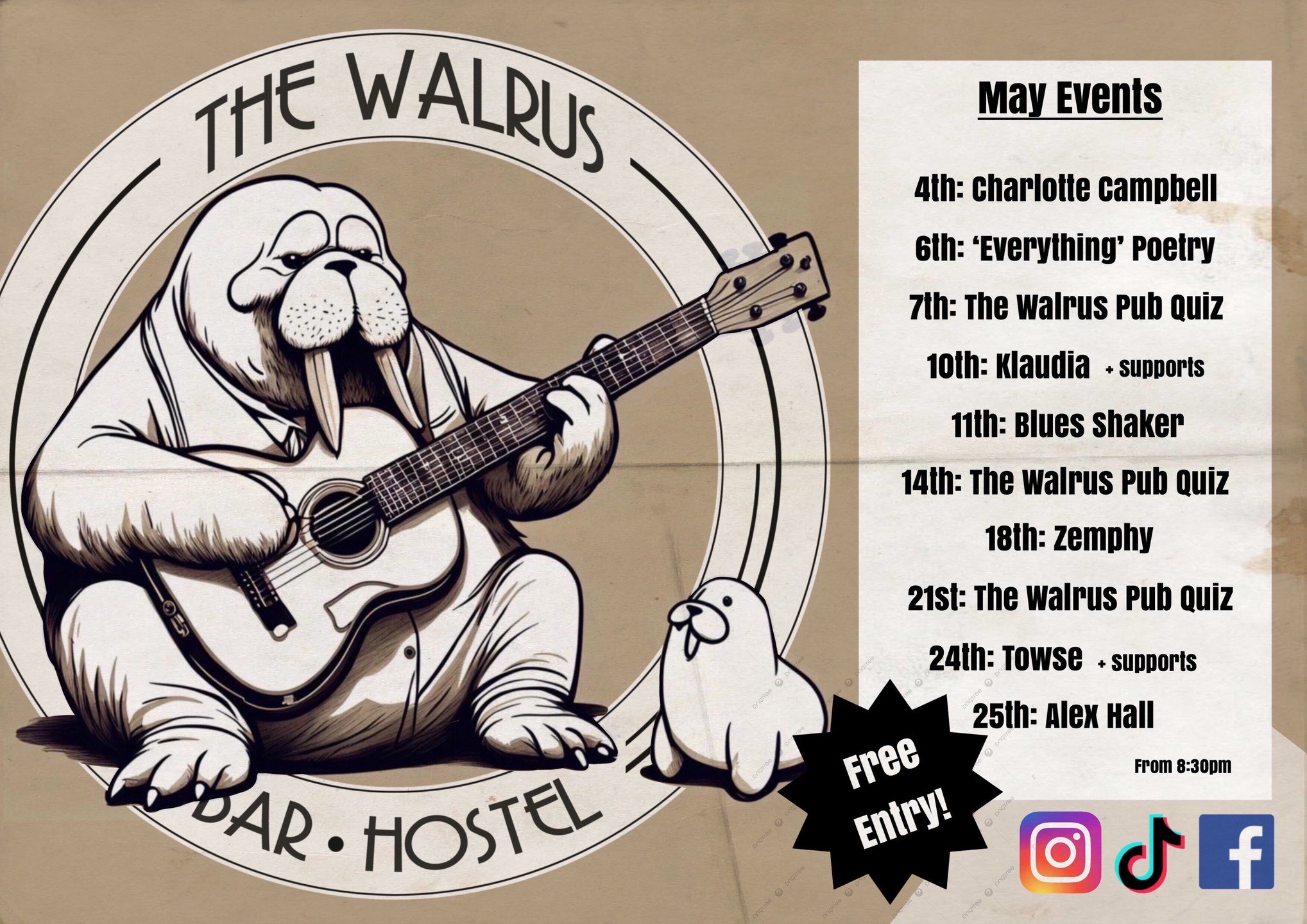 Live original artists, cover acts, poetry &amp; pub quiz! 
We're even starting our own free walking tour this month so make sure you join us or you'll miss out on the fun. 😊