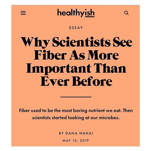 I wrote for @healthy_ish @bonappetitmag about the relationship between your gut microbes and dietary fiber. I love this piece and hope you&rsquo;ll read it. (Link in bio.) A huge thank you to my editor and the fact check team @condenast. They make su