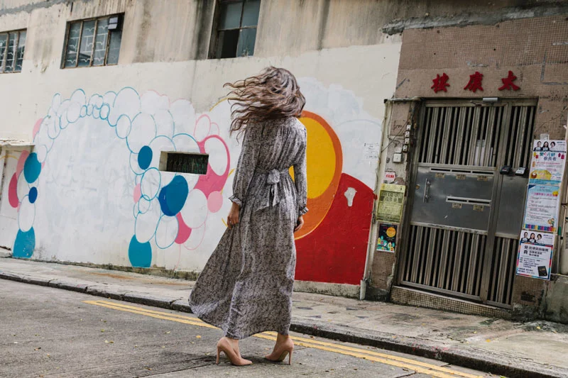 PEBBLES PRINTED MAXI DRESS: HK$1400 Yes, you can wear maxi-dresses in winter!