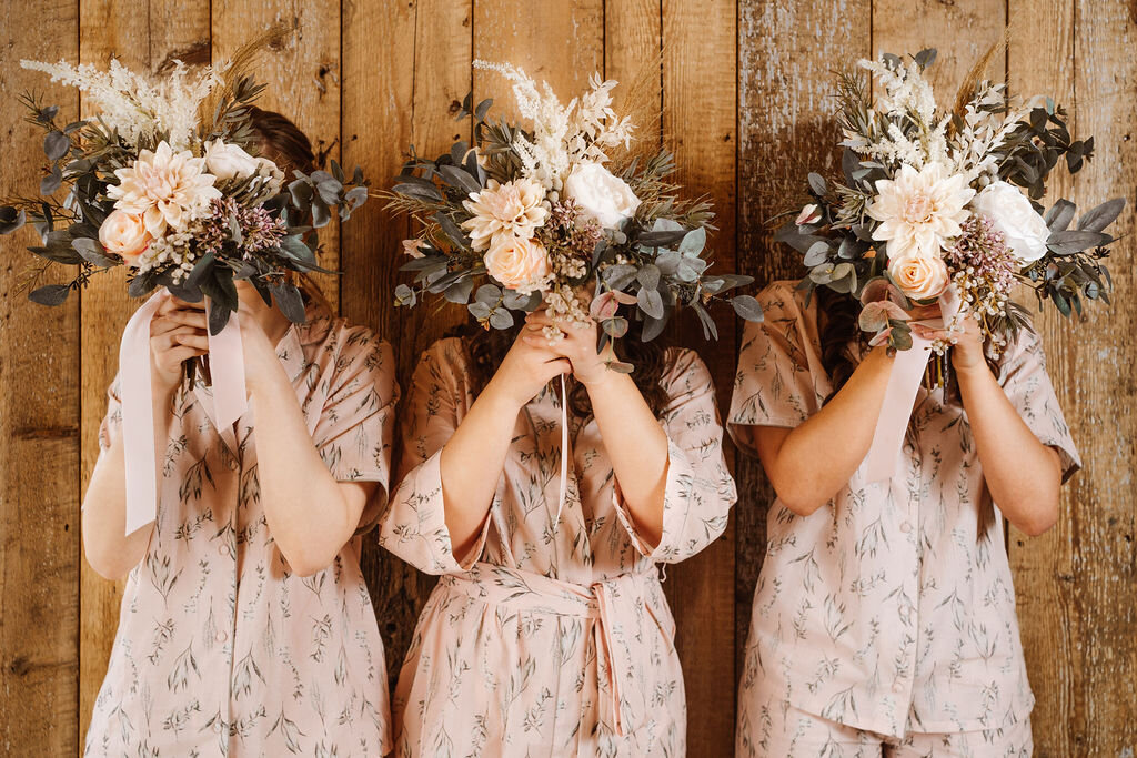 Made Your Day Organic Cotton Luxury Bridal Robes Bridesmaids Pyjamas Womens Nightwear Flowers
