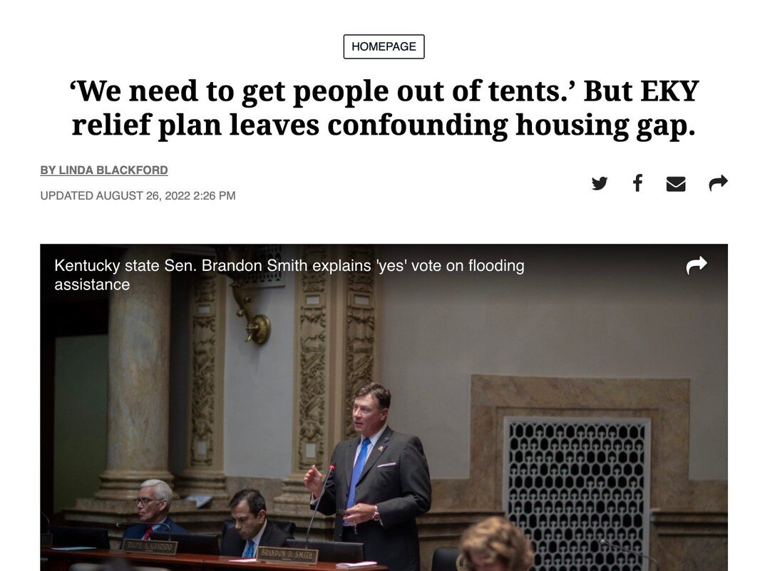 According to @appalachian.ky 1,749 homes were totally destroyed and 4,057 homes were partially destroyed in the July flooding in EKY.
&ldquo;The message I am hearing...is that housing is too hard and so we&rsquo;re not going to touch it until January