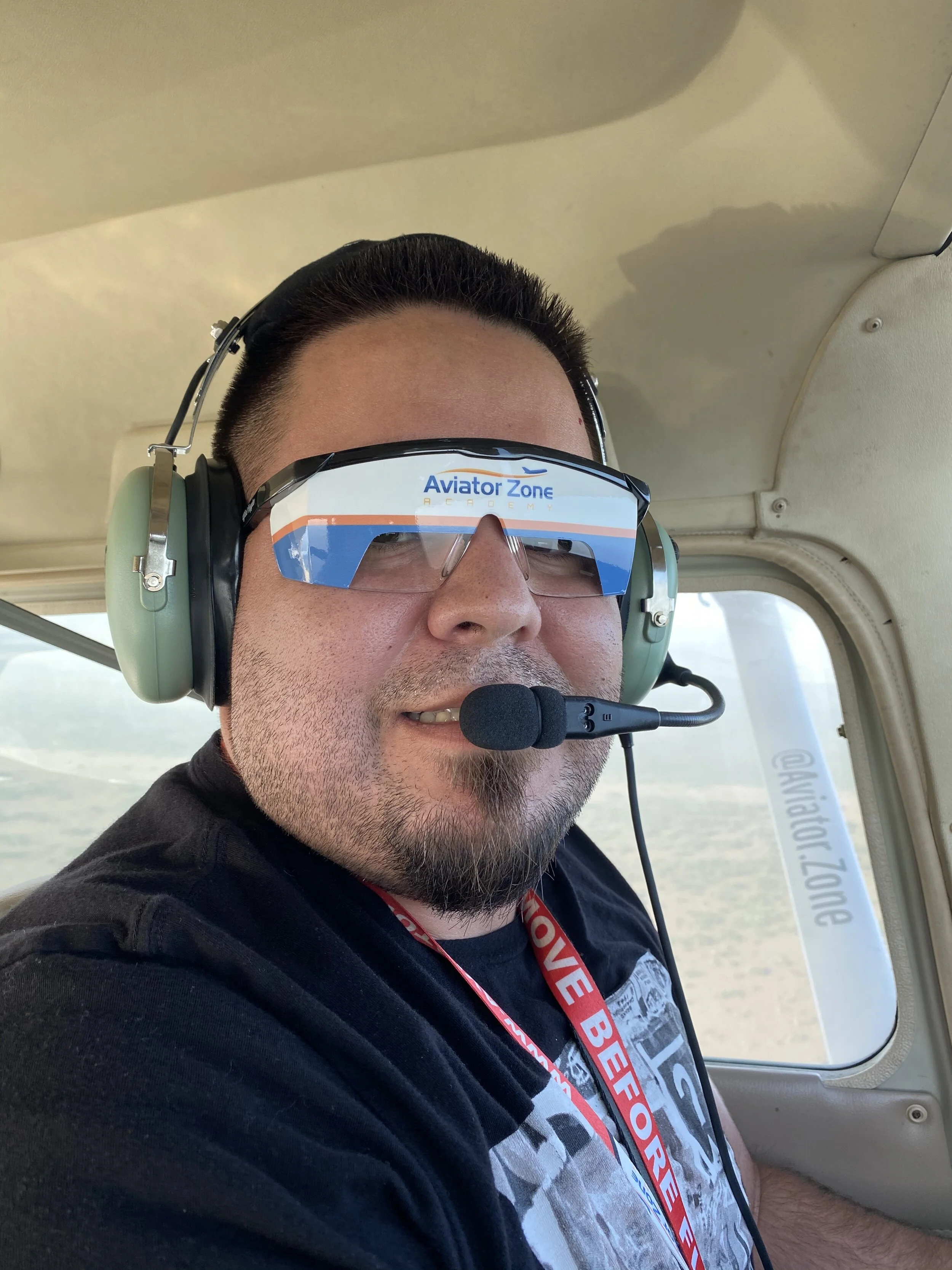 Richard using the IFR Foggles