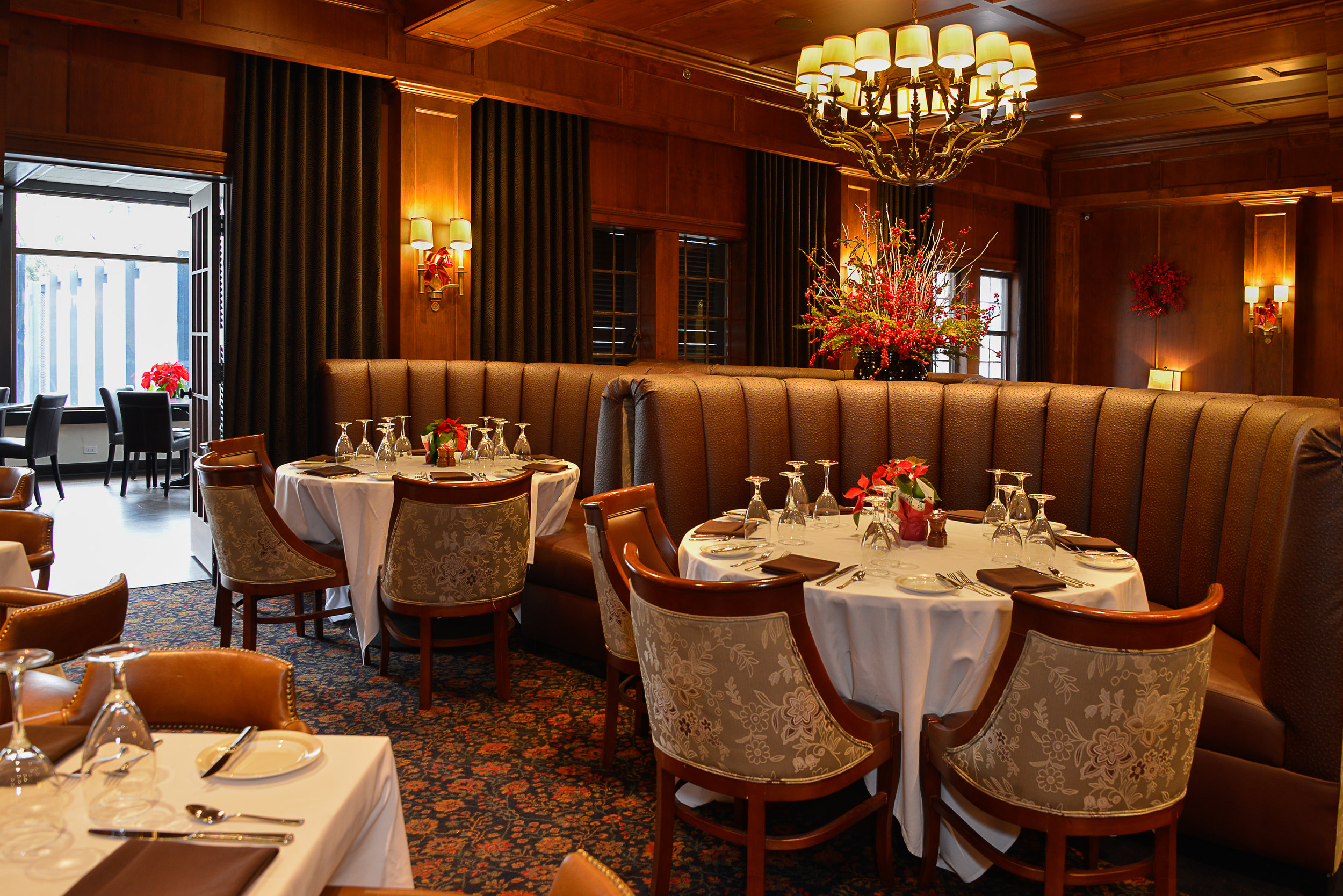 Chicago Hospitality Michigan Shores Country Club Christmas Dining Room