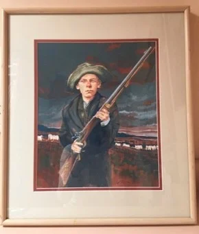The Young Hunter Wyatt Earp, 1864, artwork 19 x 21, framed, $300