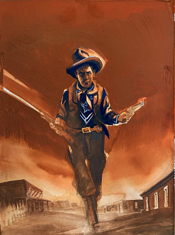 Billy Advances, original gouache painting, 16"h x 12"w, PRICE: $600