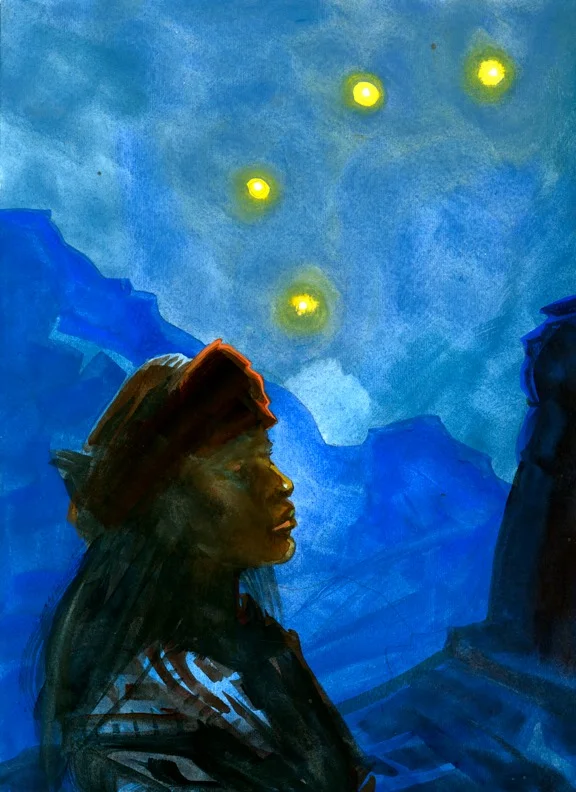 Apaches And The Power Of The Number Four, 15"h x 11"w PRICE: $525