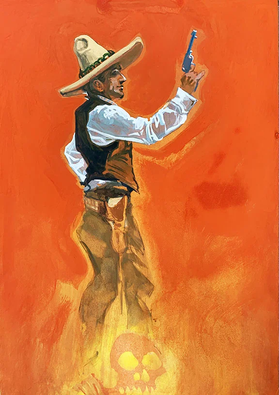 Billy Better Red Than Dead, original gouache painting on illustration board, 20"h x 14"w PRICE: $850