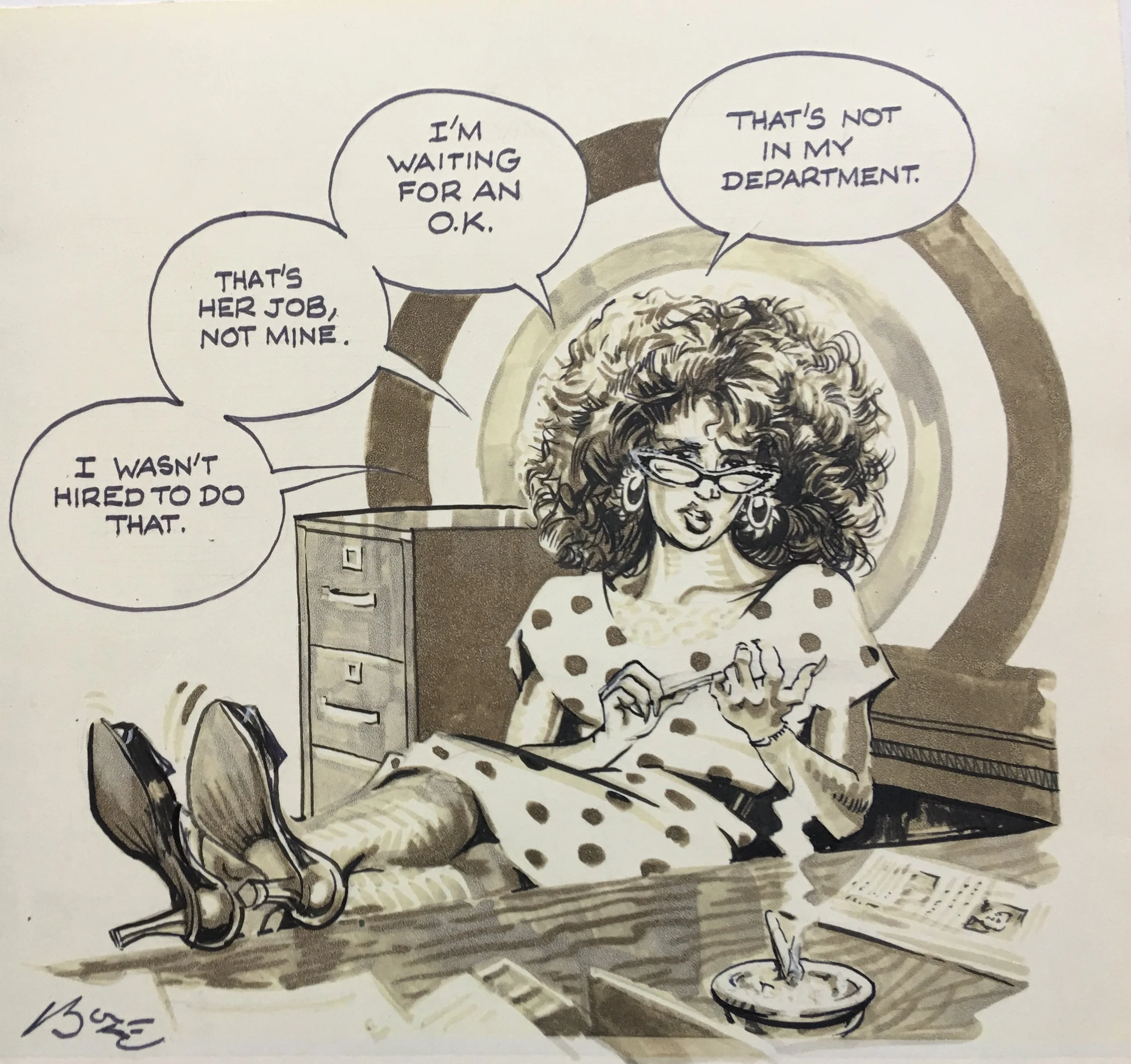 Let ME Tell YOU! original Grafix Duo-Shade illustration, 10"h x 10"w PRICE: $400