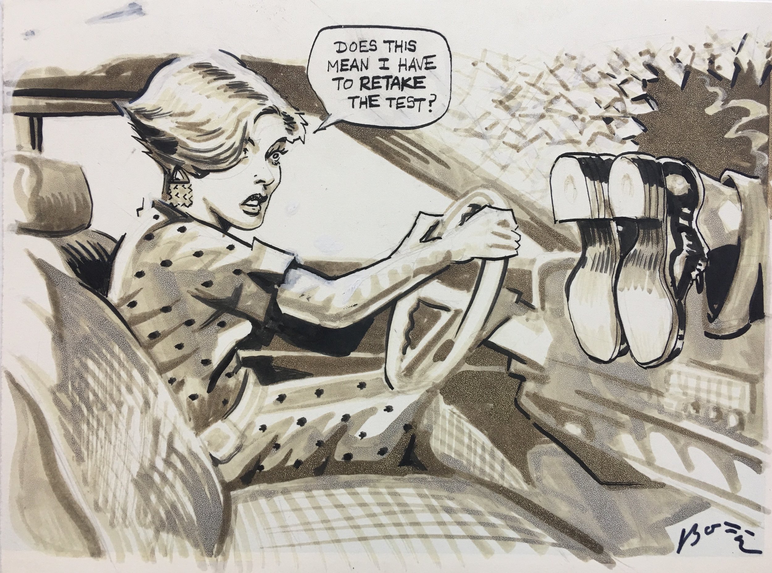 Give Me A Break, original Grafix Duo-Shade illustration, 8"h x 10.5"w PRICE: $375