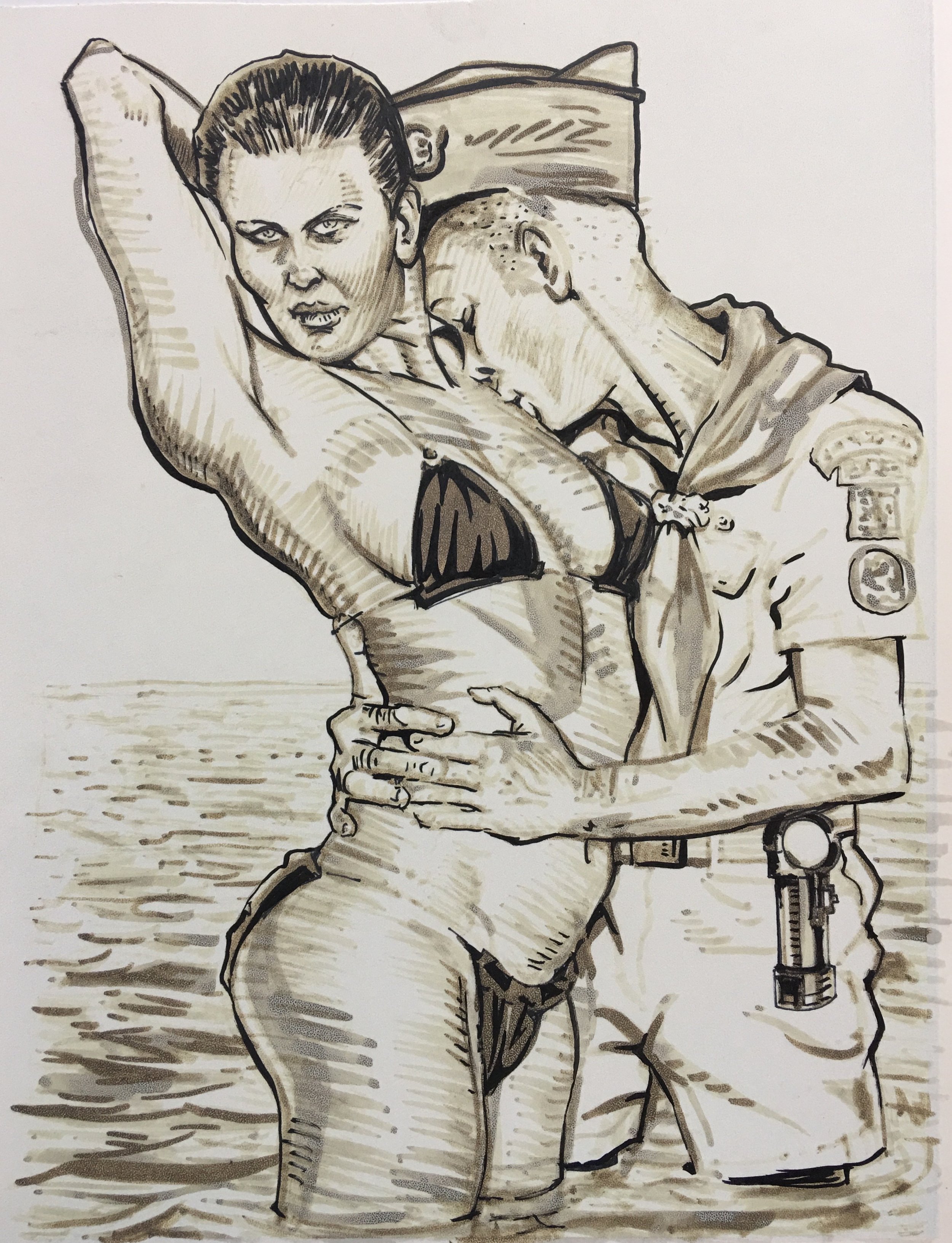 Boy Scouting, original Grafix Duo-Shade illustration, 12"h x 9"w PRICE: $400