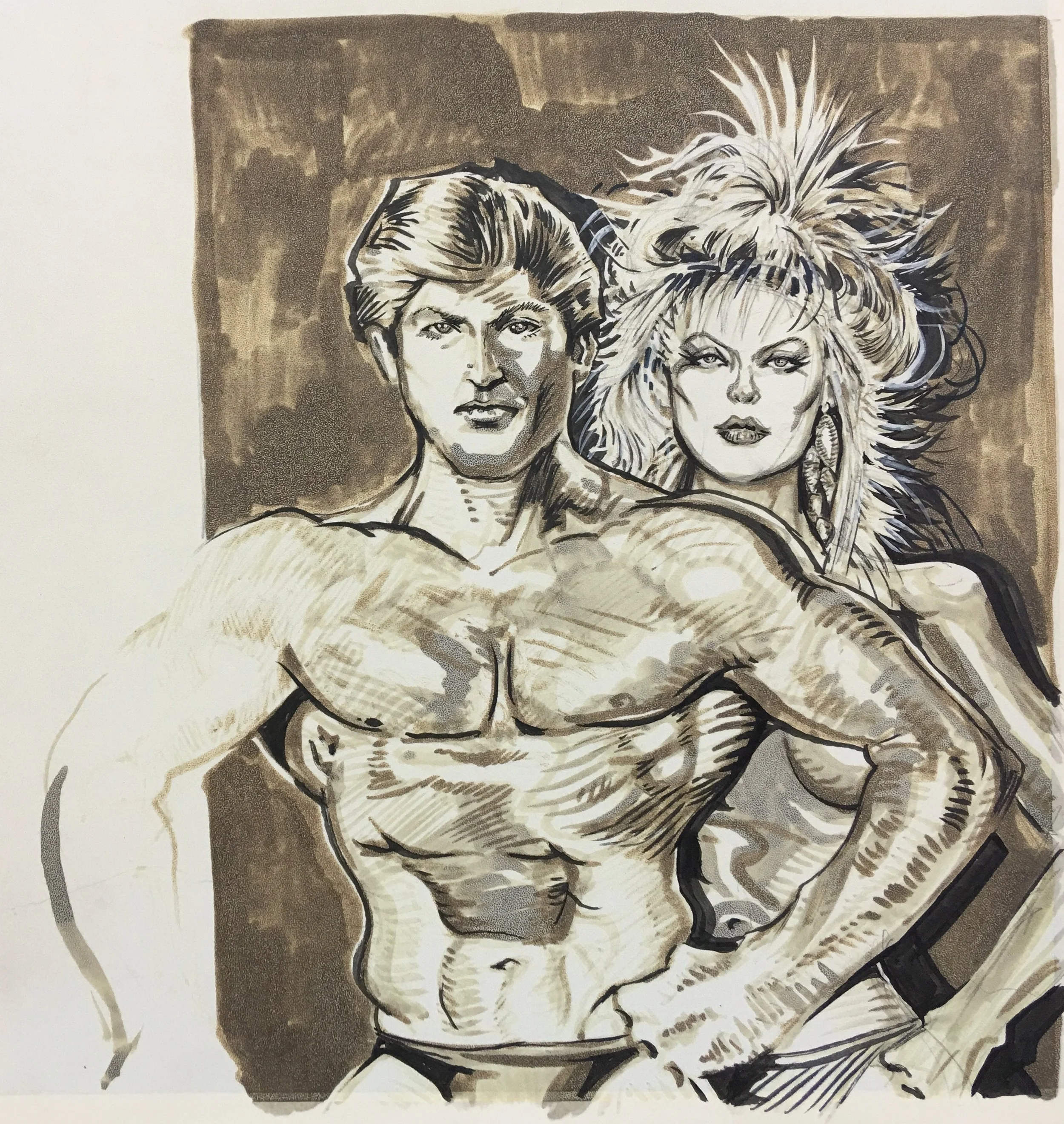 Worth The Weight, original Grafix Duo-Shade illustration, approx: 11"h x 10.5"w PRICE: $425