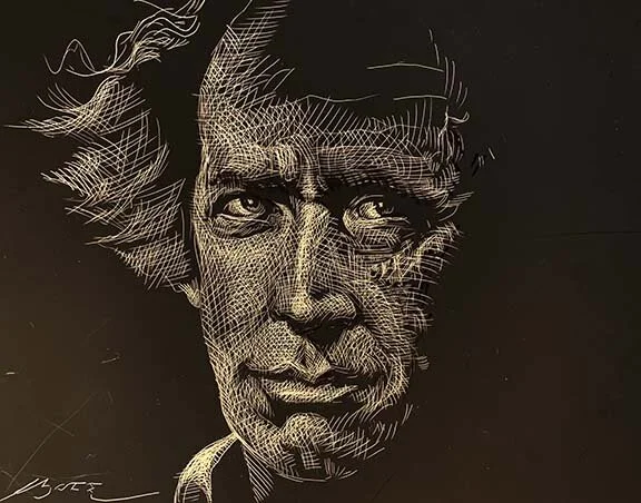 Charles Fletcher Lummis Had A Roving Eye, 11"h x 14"w PRICE: $252