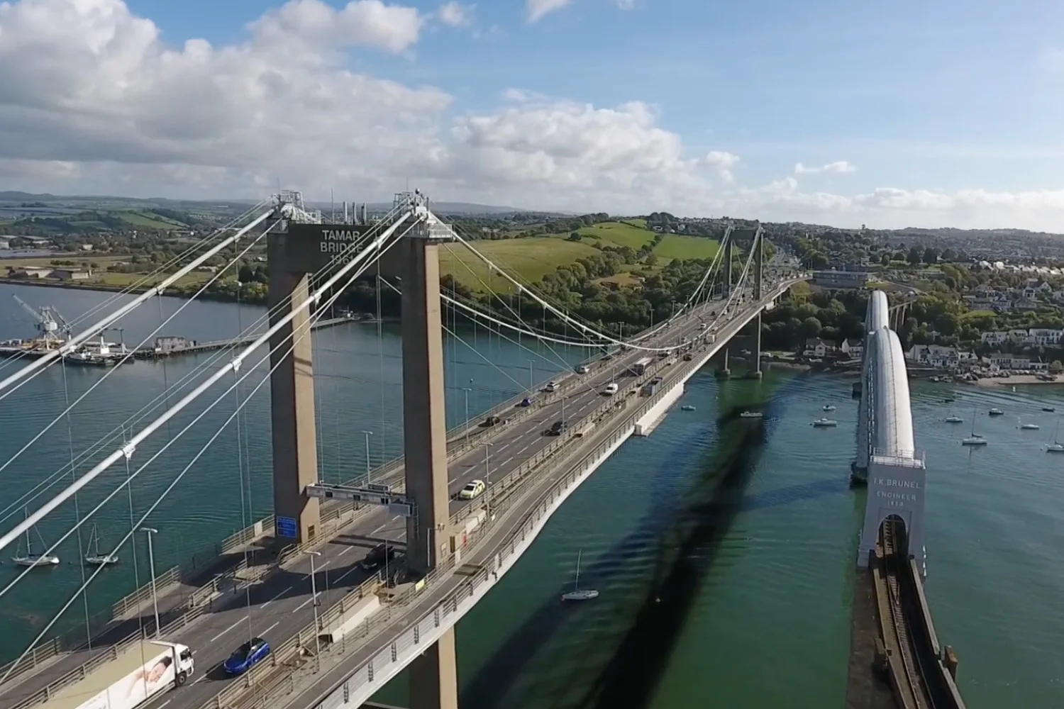 Two new lanes have been added to the Tamar Bridge - a feat of unprecedented skill.