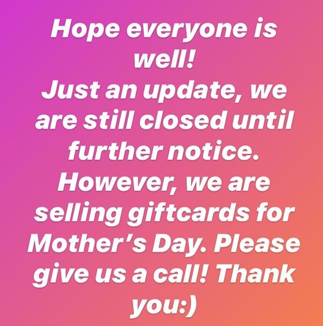 UPDATE!! #nails #nailsofinstagram #barrhaven #barrhavennails #barrhavenbusiness #salon #update #mothersday #giftcardsavailable