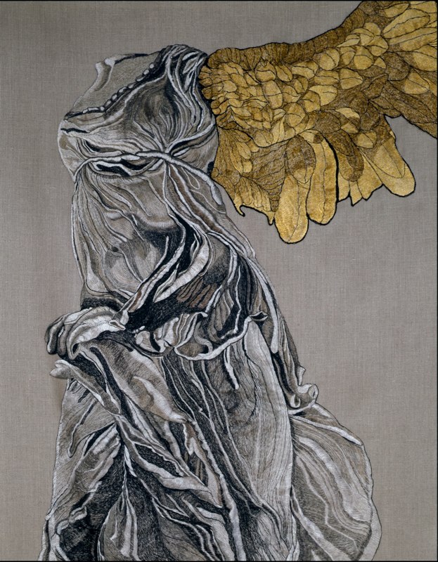 DETAIL: Nike of Samothrace with Golden Wing 