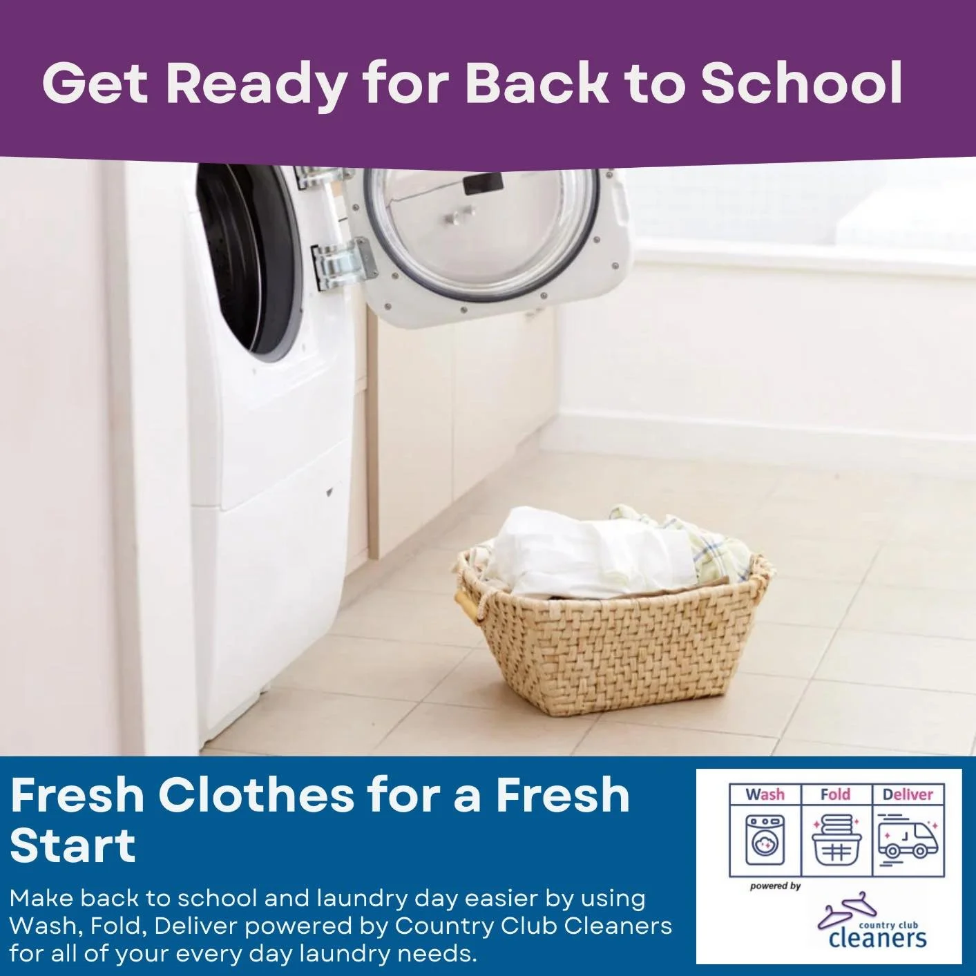 Free pick up with next day delivery in most zip codes of your laundry wash and fold.

#AlamoCA #Drycleaning #sanramonca #diabloca #dublinca #countryclubcleaners #danvilleca #livermoreca #pleasantonca #drycleaningpickupanddelivery #walnutcreekca #dryc