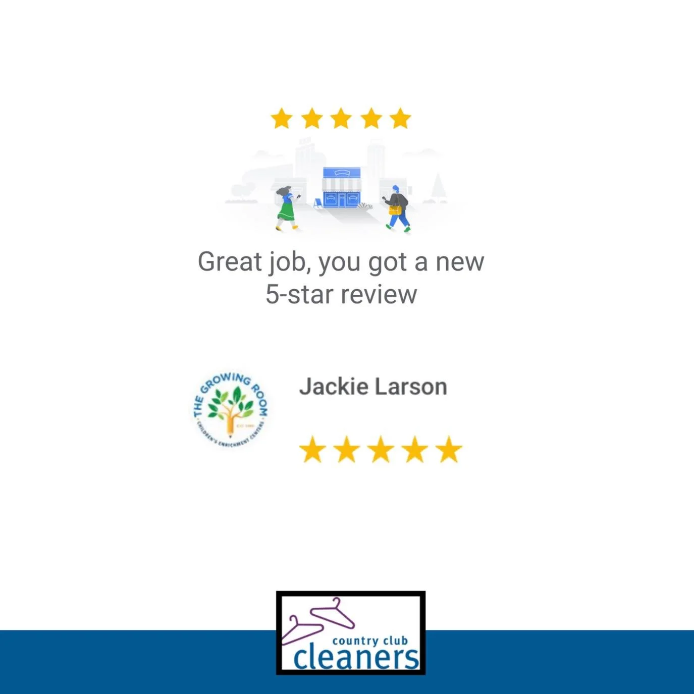 Thanks for the five stars Jackie! We love getting these five star reviews and are happy that you enjoy our service! Thanks again!

#AlamoCA #Drycleaning #sanramonca #diabloca #dublinca #countryclubcleaners #danvilleca #livermoreca #pleasantonca #dryc