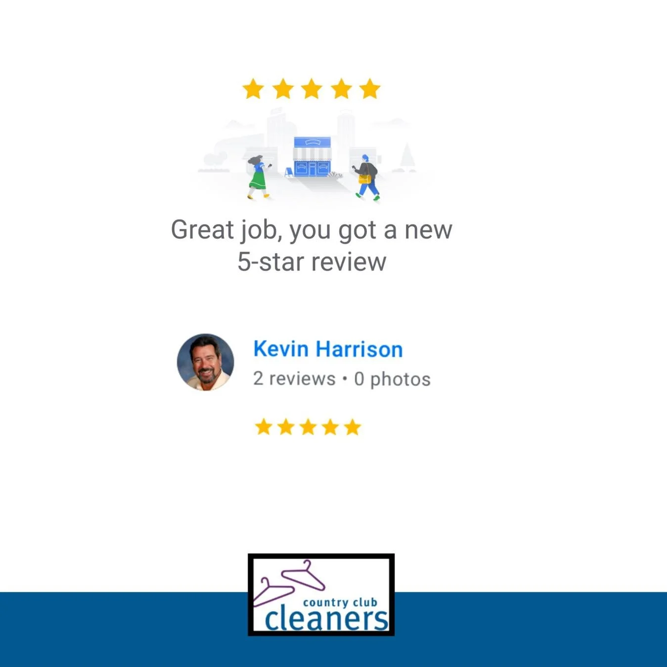 Thanks for the five stars Kevin.  We appreciate it!

#AlamoCA #Drycleaning #sanramonca #diabloca #dublinca #countryclubcleaners #danvilleca #livermoreca #pleasantonca #drycleaningpickupanddelivery #walnutcreekca #drycleaningdeliveryday #castrovalleyc