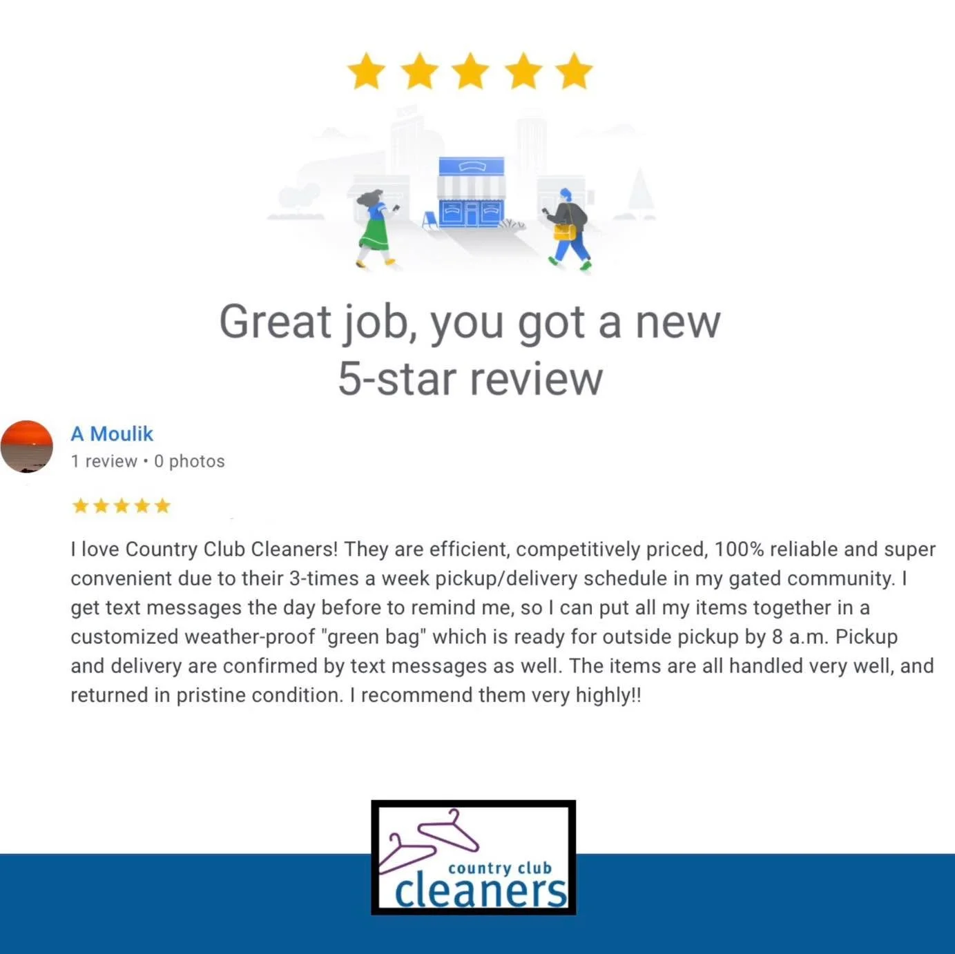 What a great review for Monday! Thanks Amal for taking the time to leave us this review. We really appreciate and are happy to hear the service is so convenient and reliable for you! That is our goal.  Thank you again! 

#googlereview #fivestars  #Al