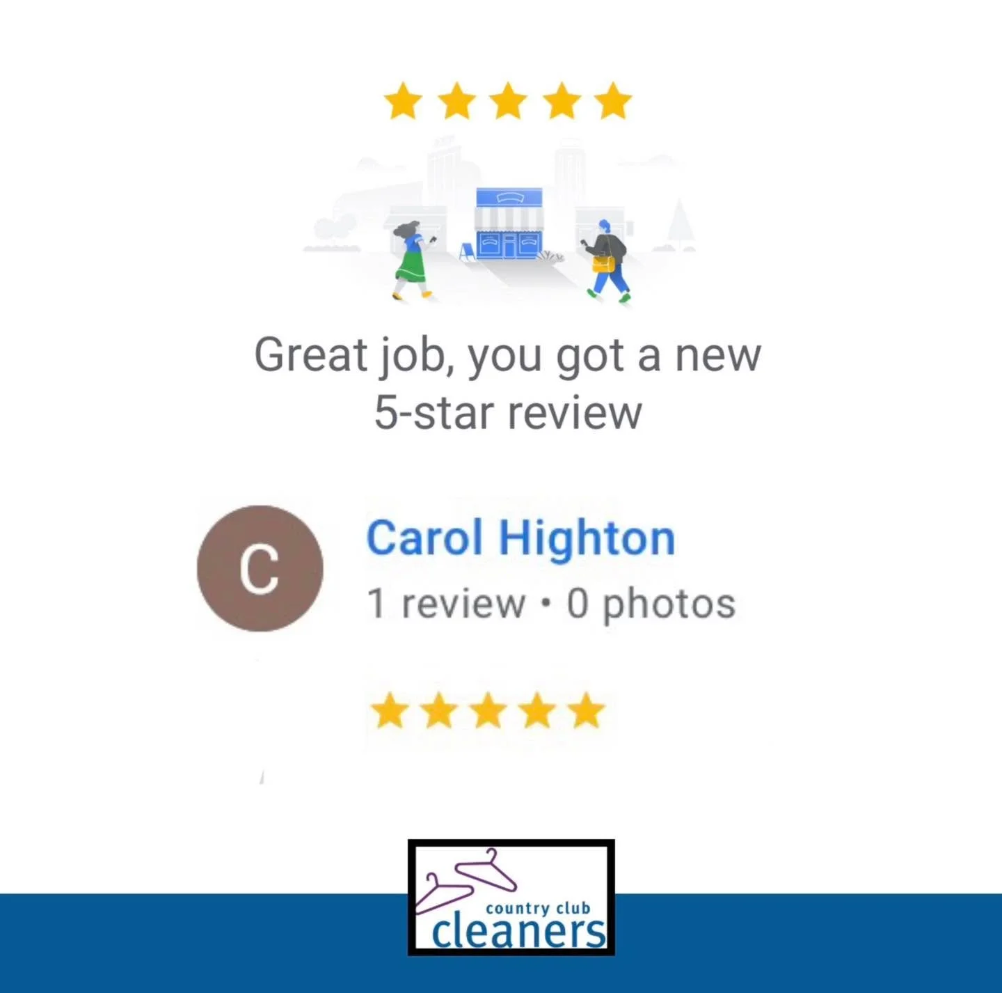 Thank you for the five stars Carol! 

#googlereview #fivestars  #AlamoCA #Drycleaning #sanramonca #diabloca #dublinca #countryclubcleaners #danvilleca #livermoreca #pleasantonca #drycleaningpickupanddelivery #walnutcreekca #drycleaningdeliveryday #ca