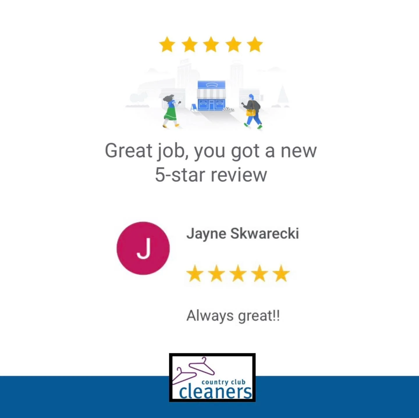 Thanks for the review Jayne! We really appreciate it. Happy to hear you think our service is great! 

#googlereview #fivestars  #AlamoCA #Drycleaning #sanramonca #diabloca #dublinca #countryclubcleaners #danvilleca #livermoreca #pleasantonca #dryclea