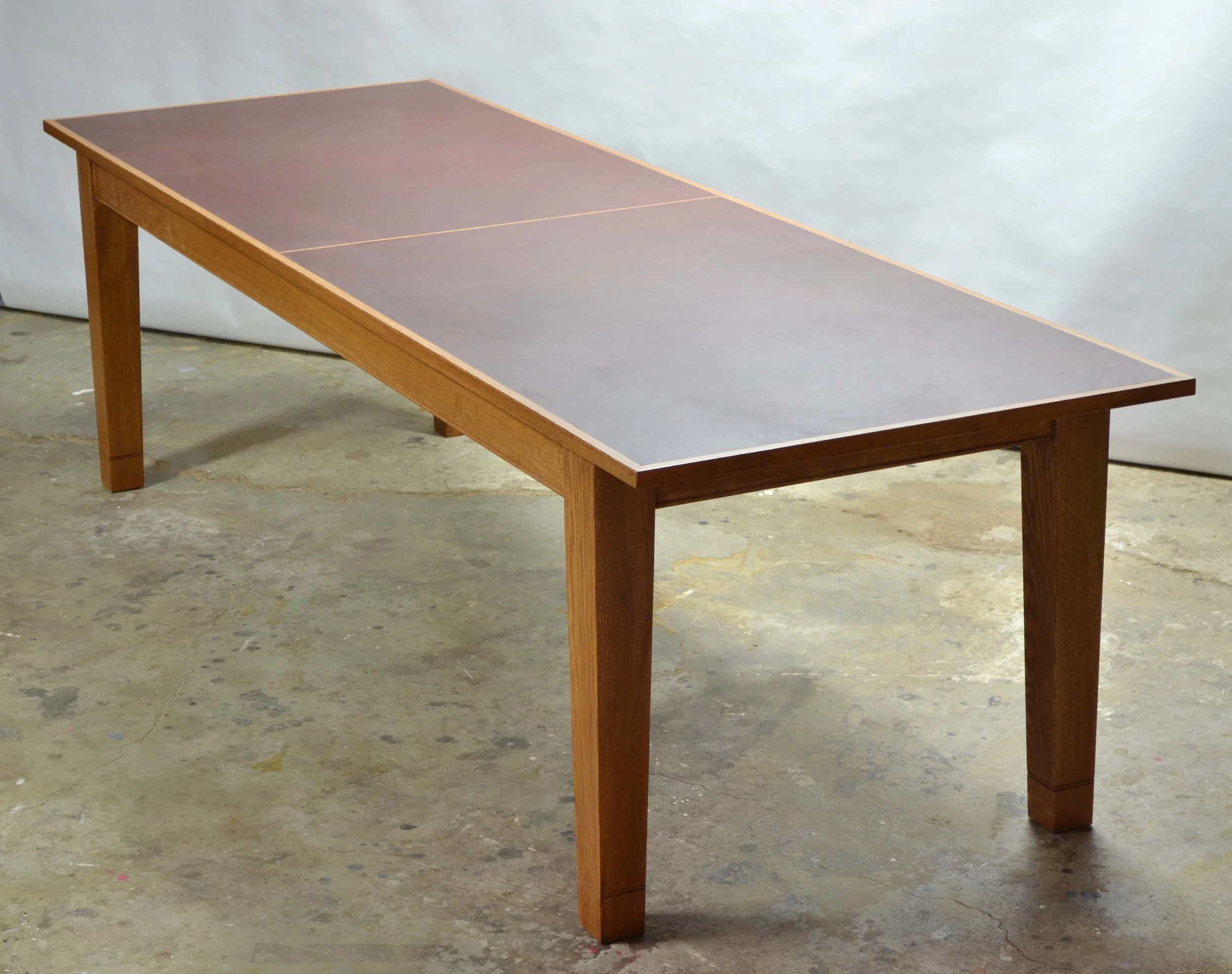 Leathertop Library Table