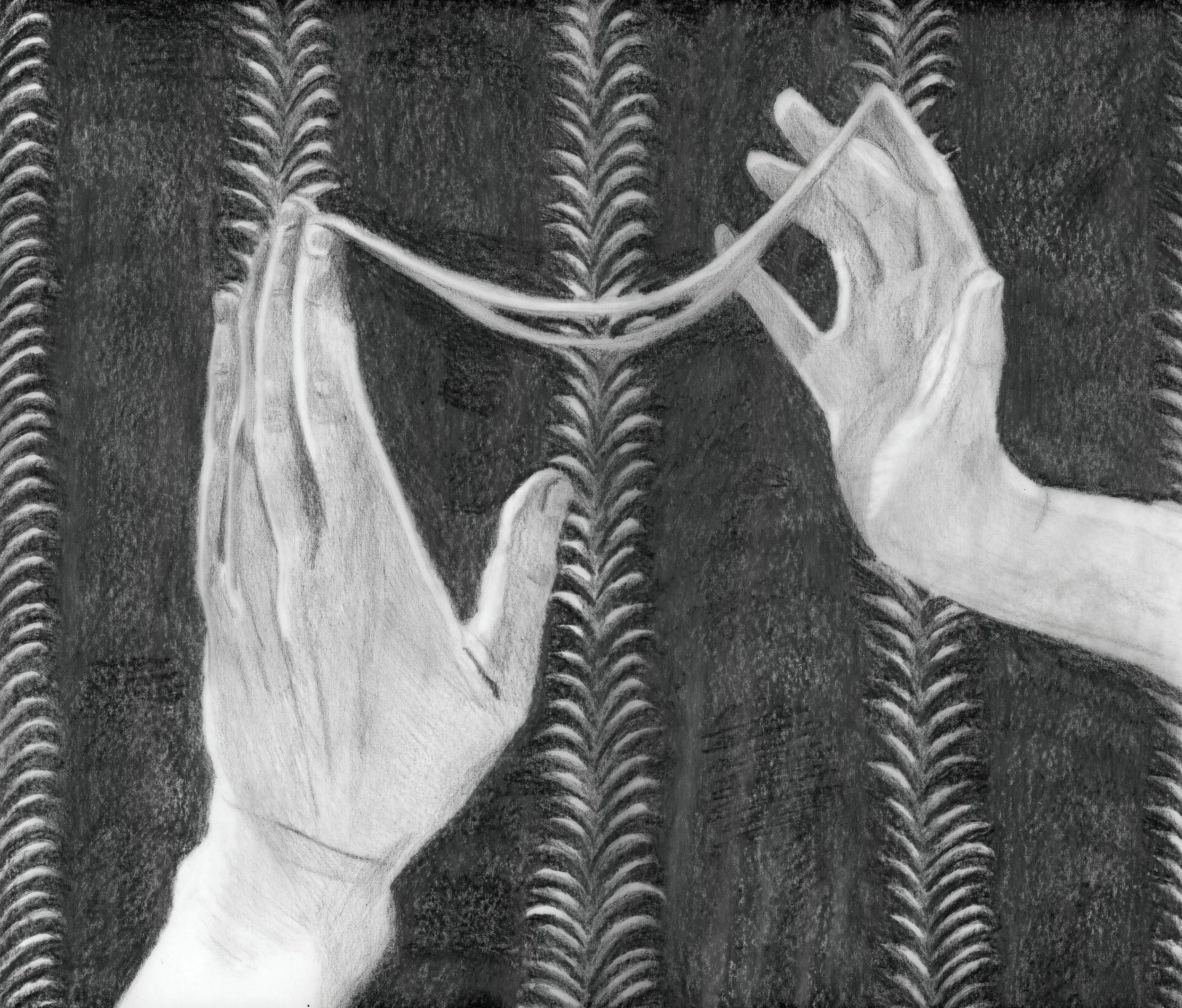 parallel play pencil on tracing paper 11” x 14” 2025
