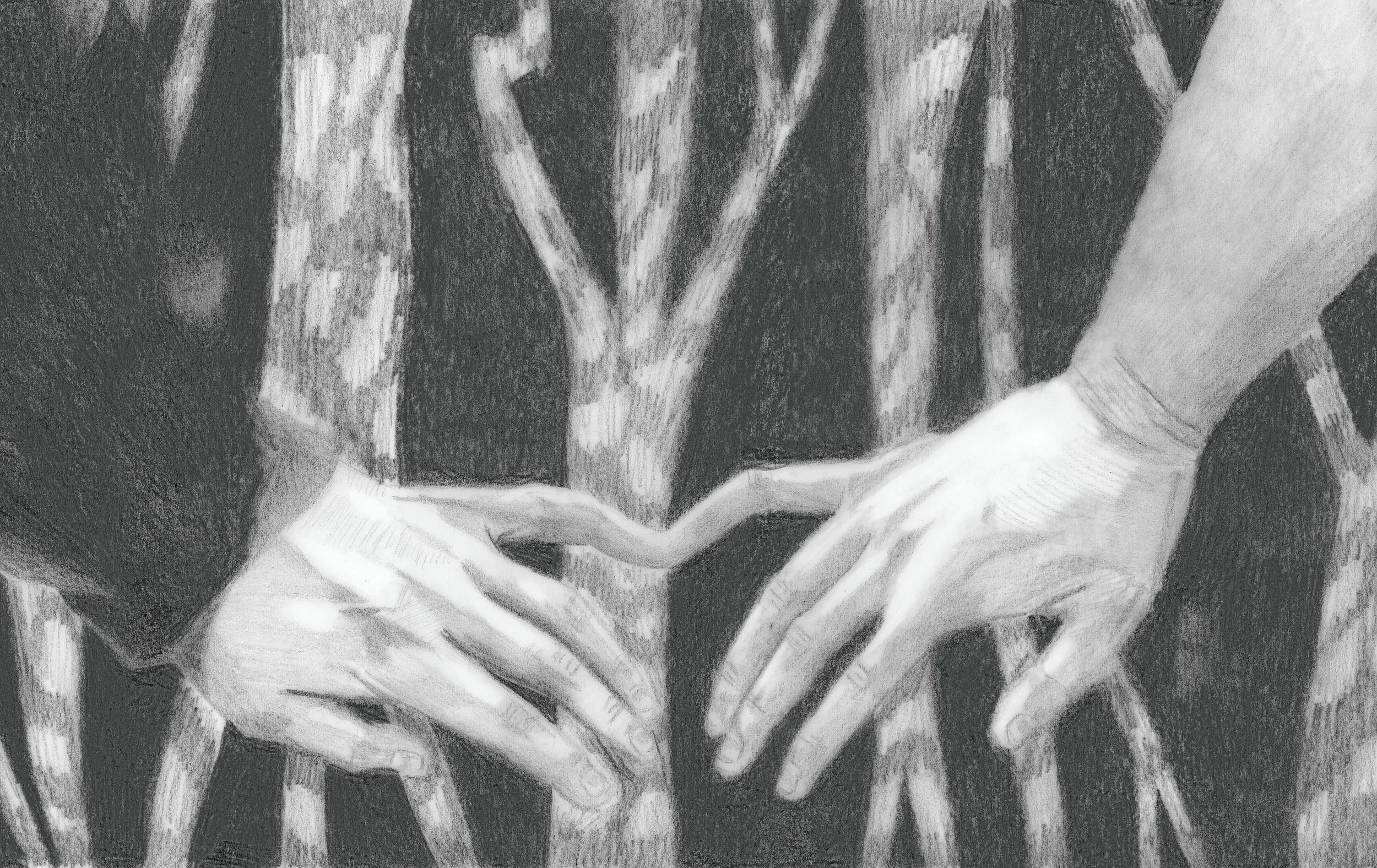pinky promise pencil on tracing paper 11” x 14” 2025
