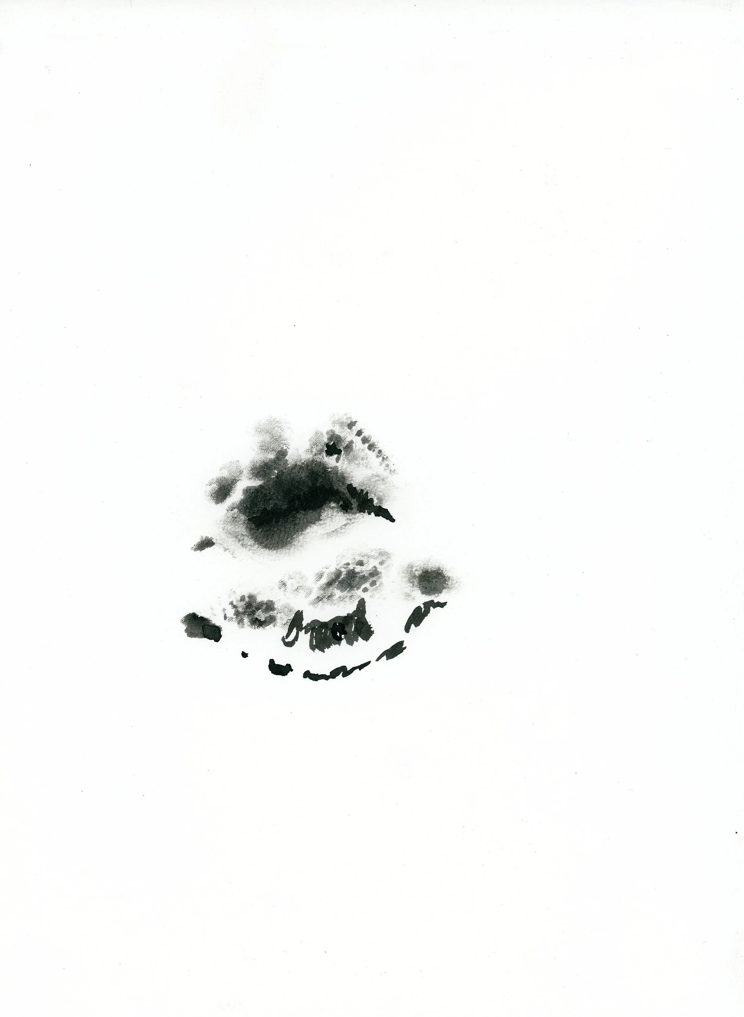 bite mark 4 cum and ink on paper 9” x 12” 2025