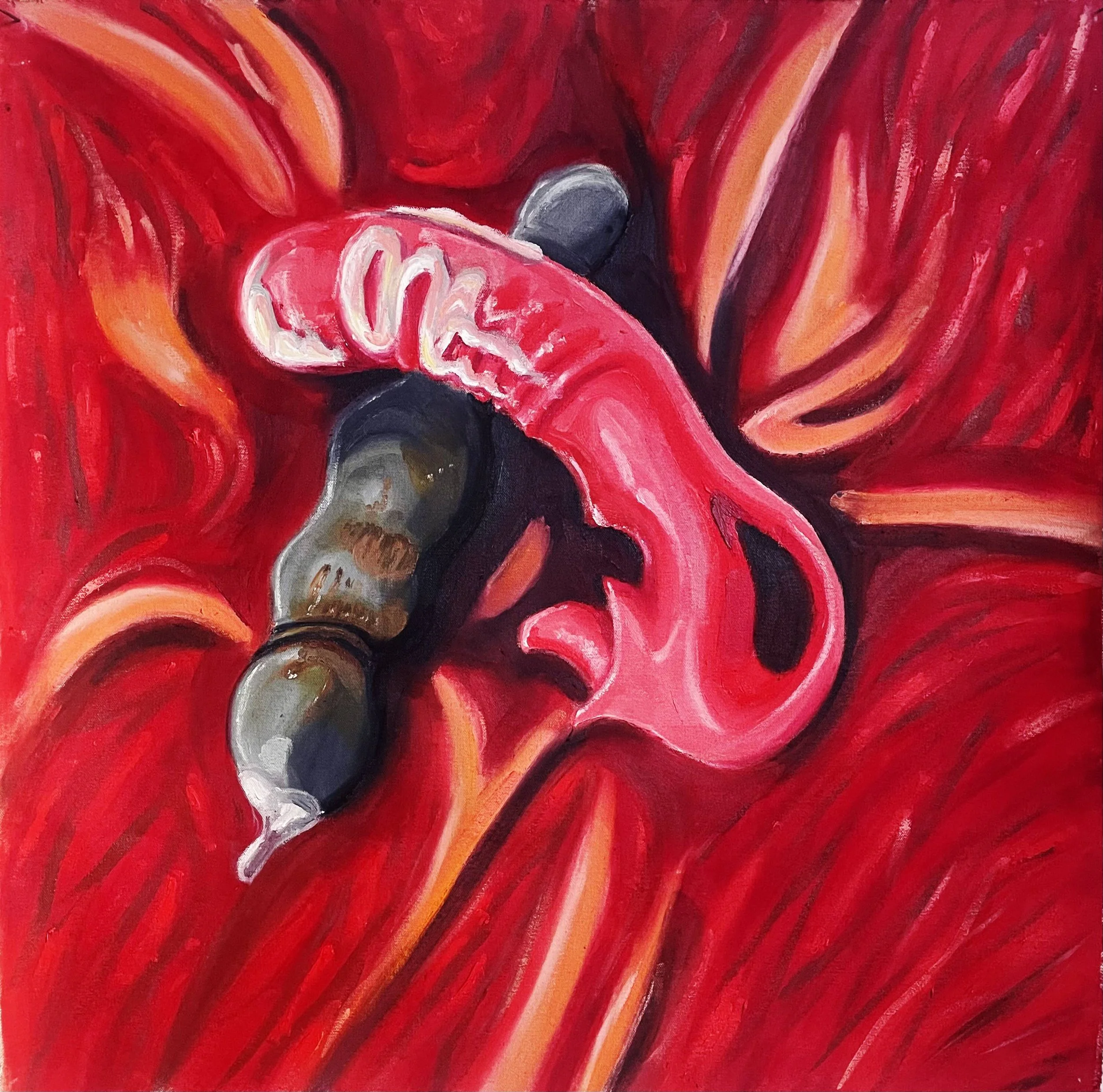  used toys  oil on canvas  27" x 27"  2025 