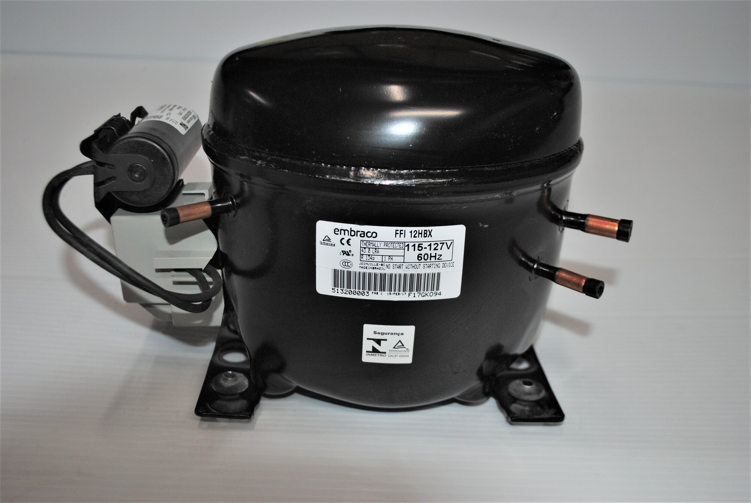 Embraco Ff6hbk Replacement Refrigeration Compressor - 1/5 HP R-134A ...