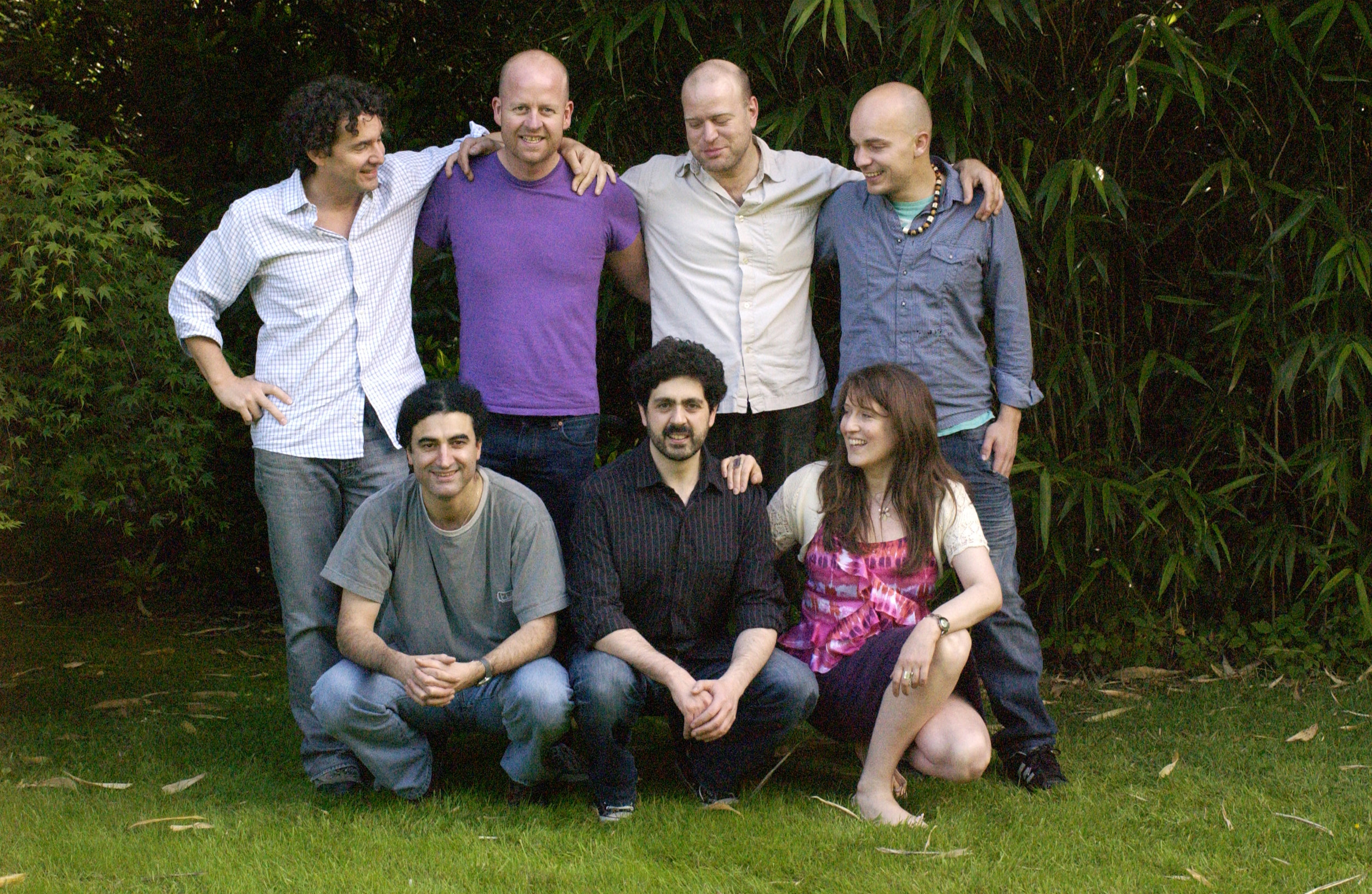 Latin band sitting in garden.jpg