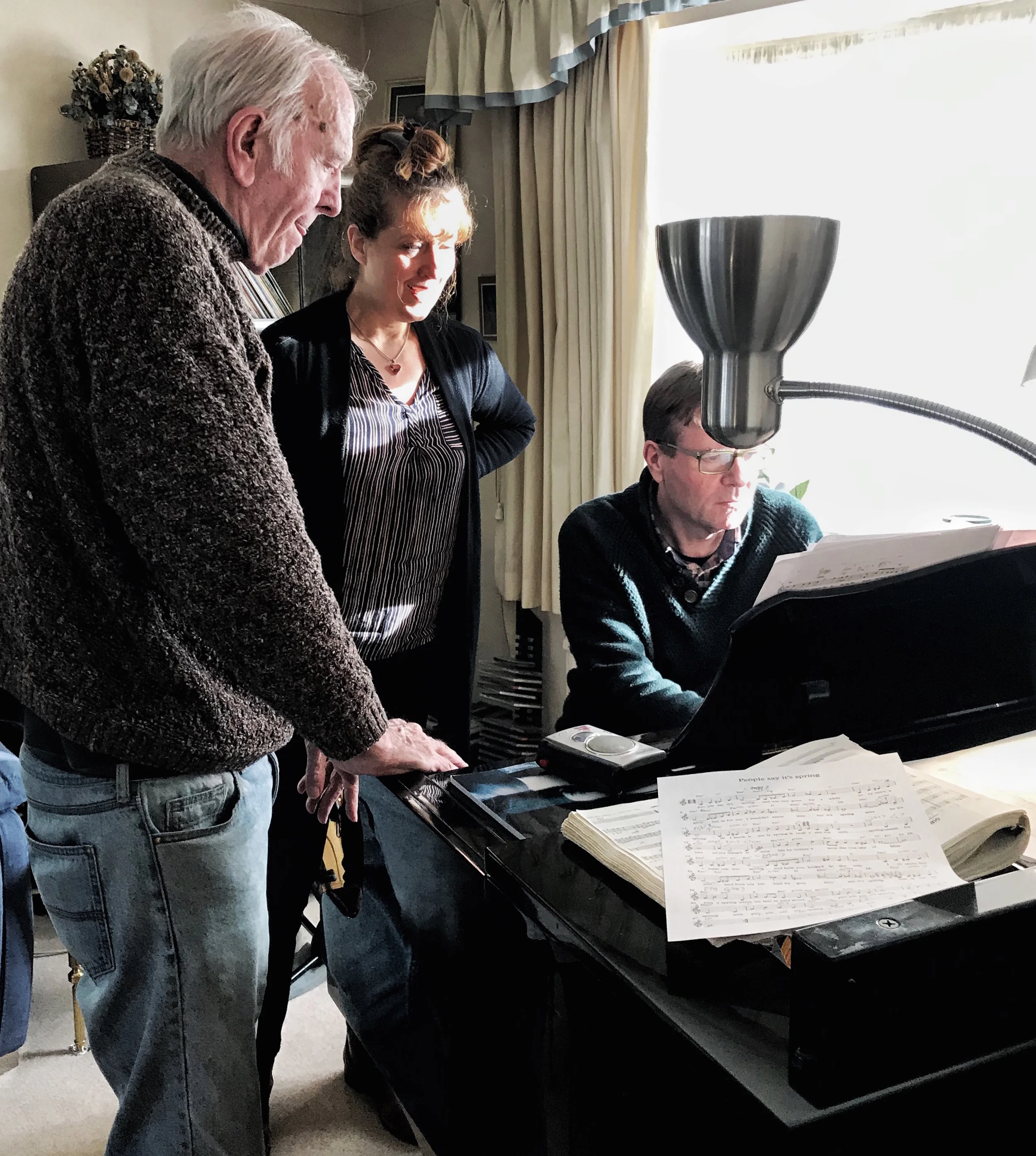 Rehearsing new songs for the “Duncan Lamont Songbook"“ show with Duncan Lamont & Duncan Lamont Jnr - preparations for our trip to Scotland in June! (17/3/19)