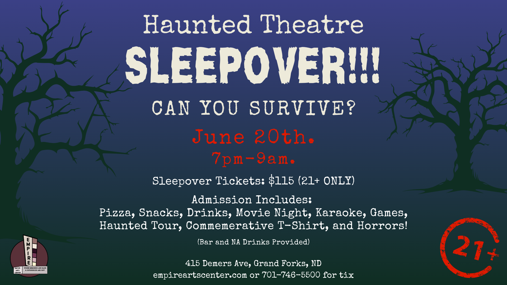 Haunted Theater Sleepover