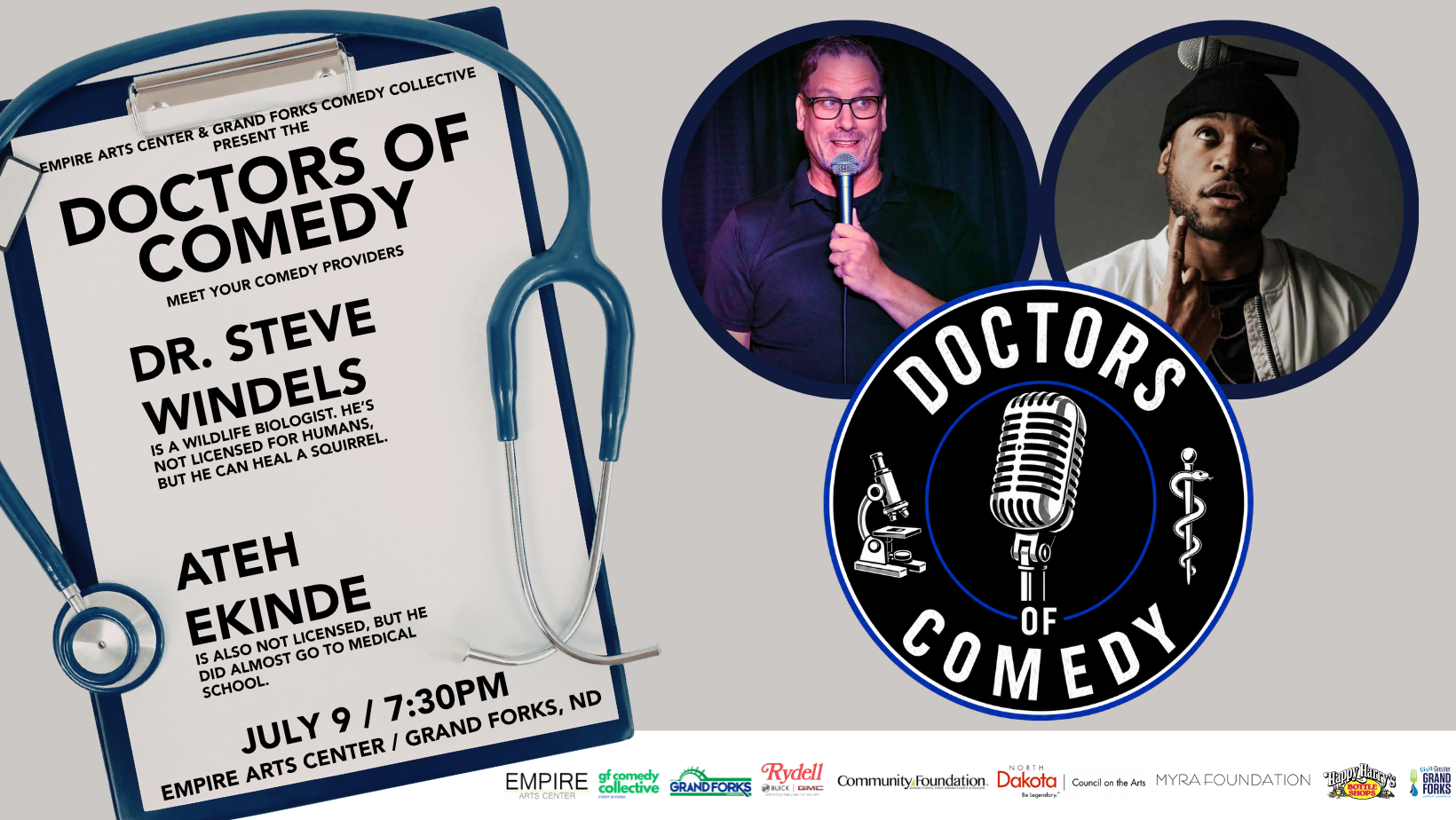 Empire &amp; GF Comedy Collective Present Doctors of Comedy - Dr. Steve Windels &amp; Ateh Ekinde