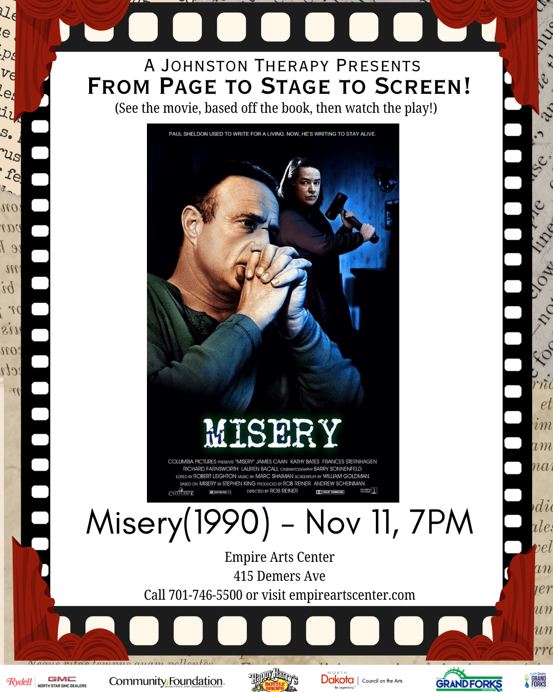 Misery(1990) Presented by A Johnston Therapy