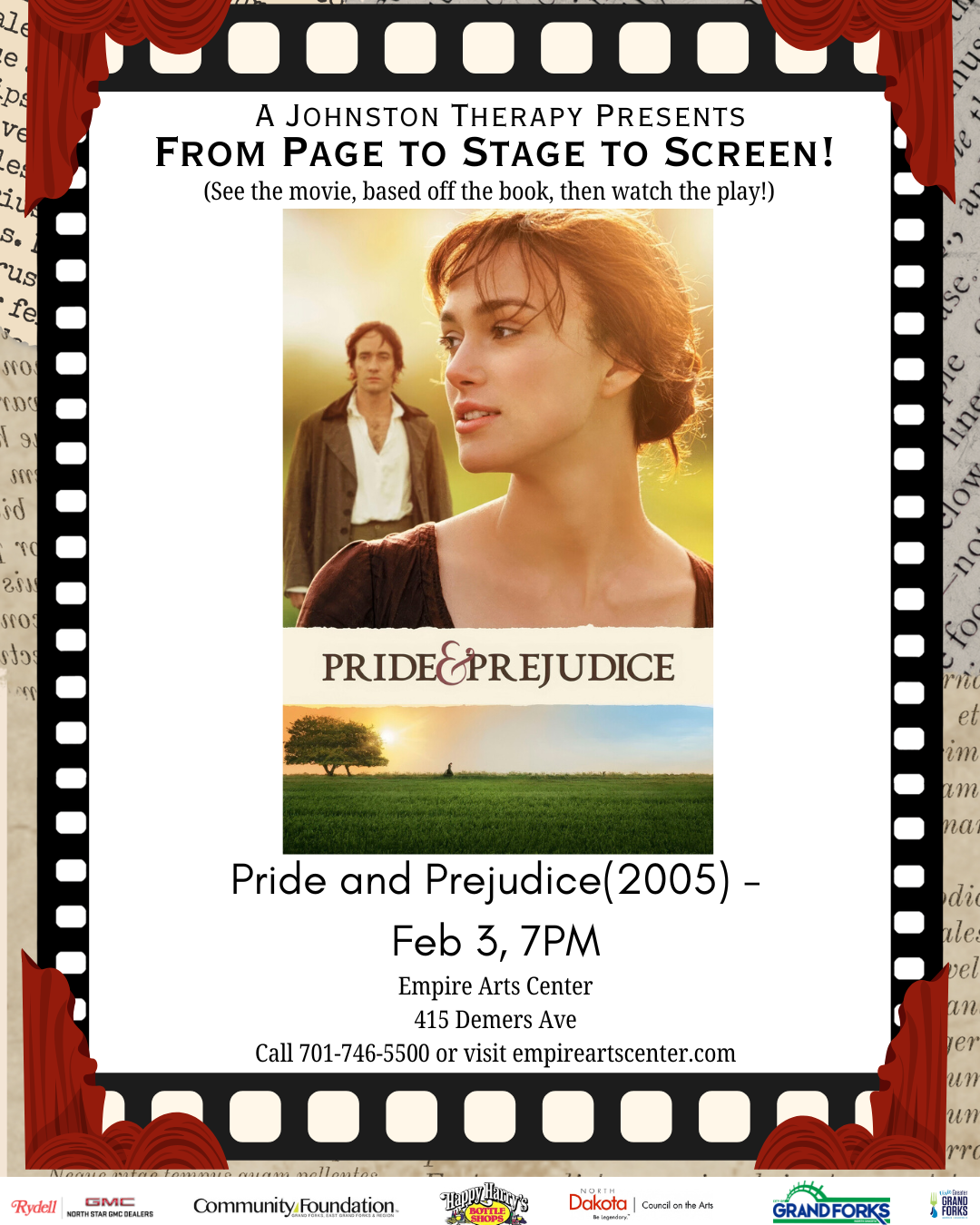 Pride and Prejudice(2005) Presented by A Johnston Therapy