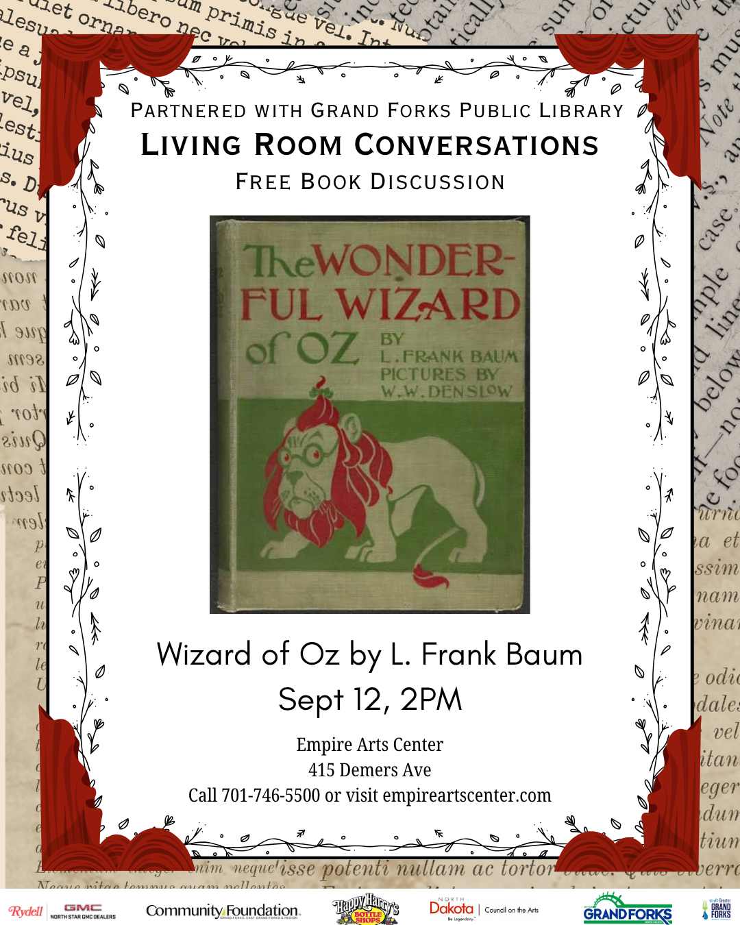 Living Room Conversations: Wizard of Oz Book Discussion