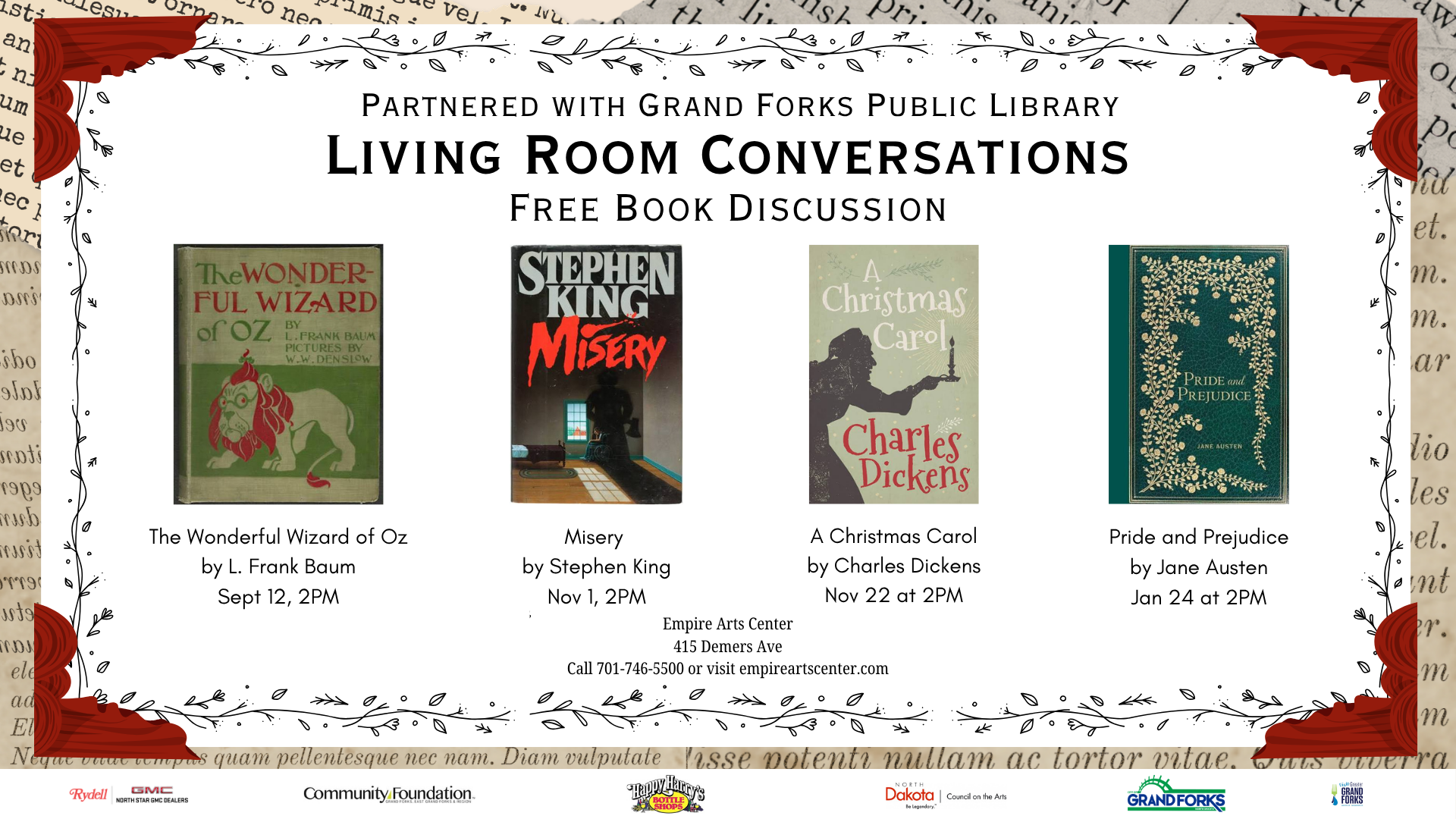 Living Room Conversations: Misery Book Discussion 