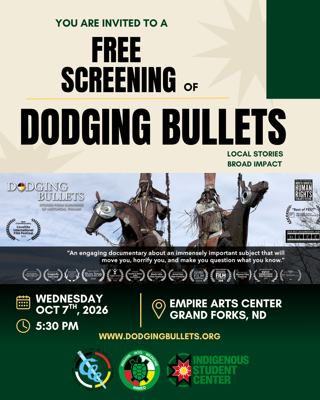 Dodging Bullets: Free Screening