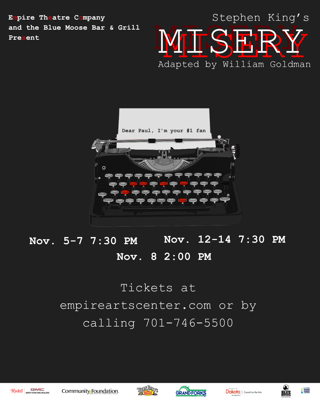 Empire Theatre Company Presents: Misery