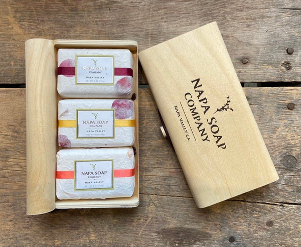 Napa Soap Company ~ Wine Lovers 3 Bar Soap Gift Box (Event) — cavallo point  – the lodge at the golden gate