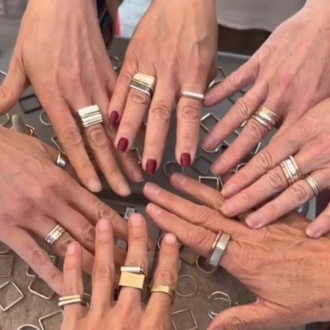 Ready to stack up? Show up today and tomorrow 12-6pm at the Mercantile &amp; Art Gallery for a fun day with @colleenmauerdesigns and her infamous Ring Bar. #rings #stack #stackuntilyoucantbend