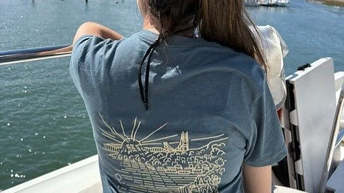 Local partnerships we love.
We&rsquo;re excited to welcome Golden Hour Marin to the Mercantile &amp; Art Gallery, a women-owned Bay Area brand inspired by the places we&rsquo;re lucky to call home.
Featuring screen prints of Mt. Tam, Sausalito, and t